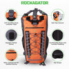 BUNDLE SPECIAL Rockagator Hydric Series 40 Liter RedRock Waterproof Backpack & 2 DRY BAGS