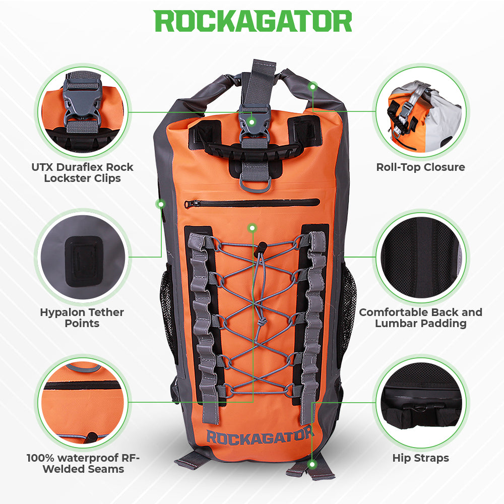 rock rain backpack Rockagator Hydric Series 40 Liter Covert Waterproof Backpack