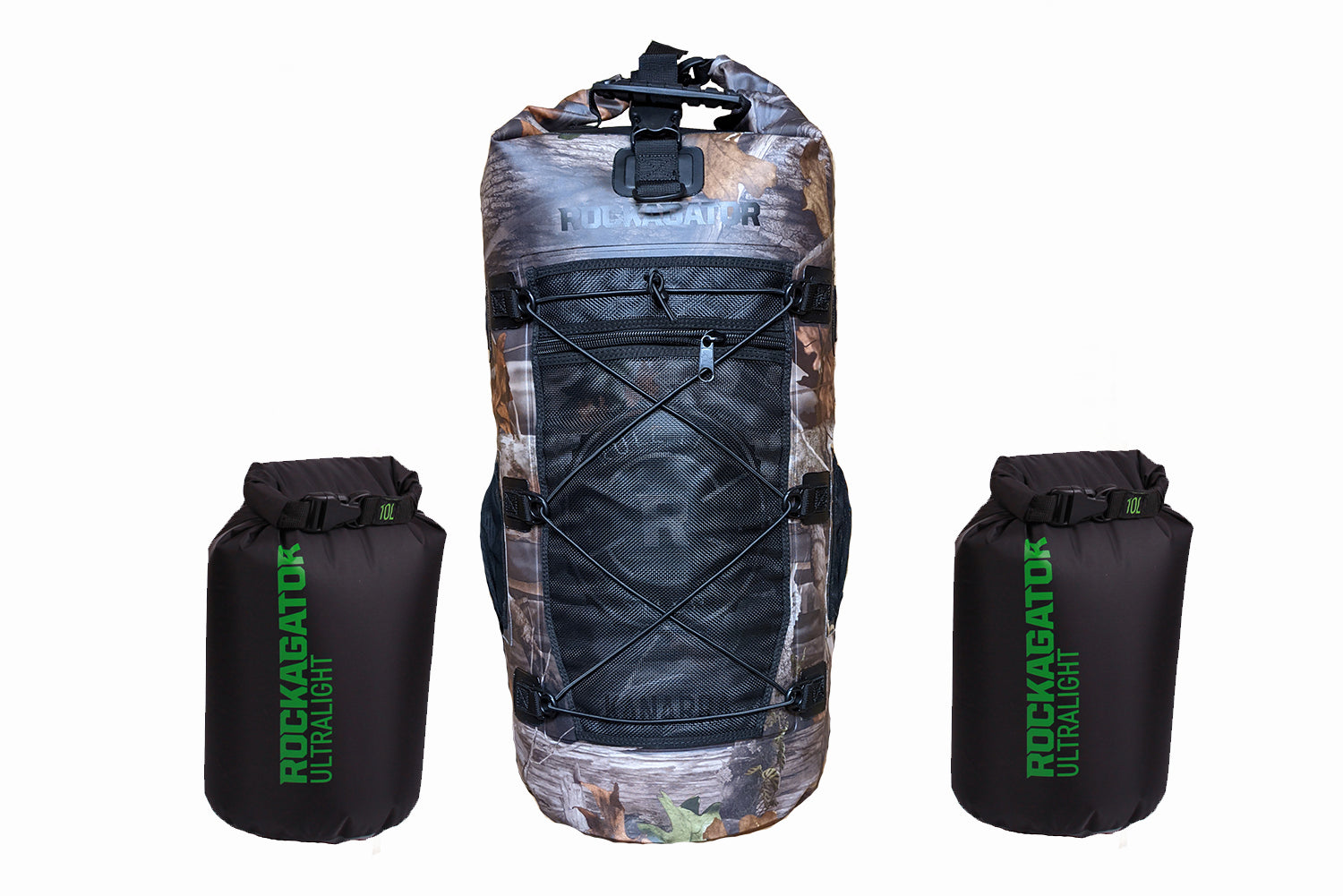 Bundle Special Kanarra 90L CAMO Waterproof Backpack and 2 Dry Bags
