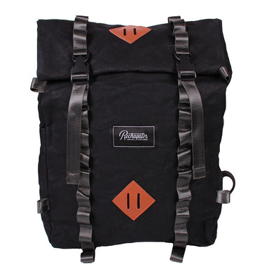 Bundle Special Rockagator LIFEstyle Phoenix Waxed Canvas Roll-Top Backpack and 2 Waterproof Phone Pouches (Black)